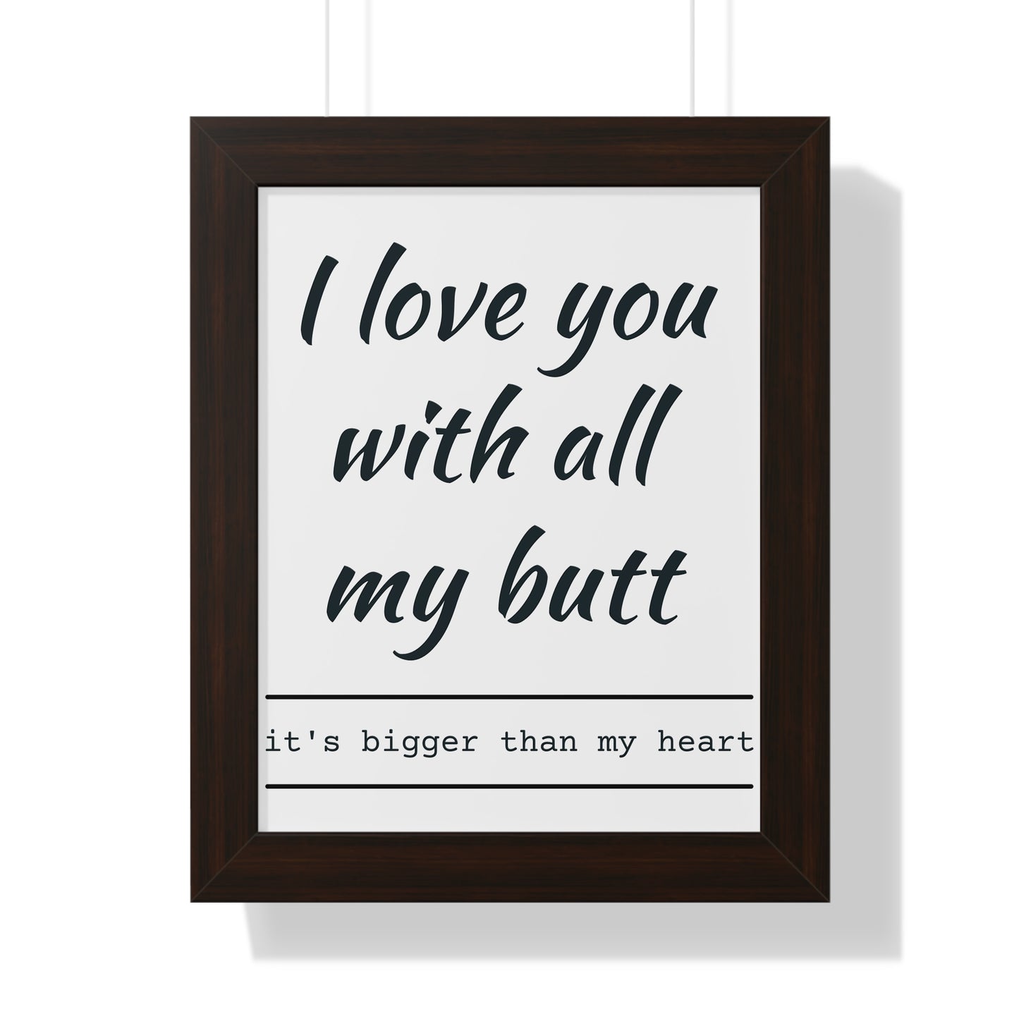 I love You - Framed Vertical Poster