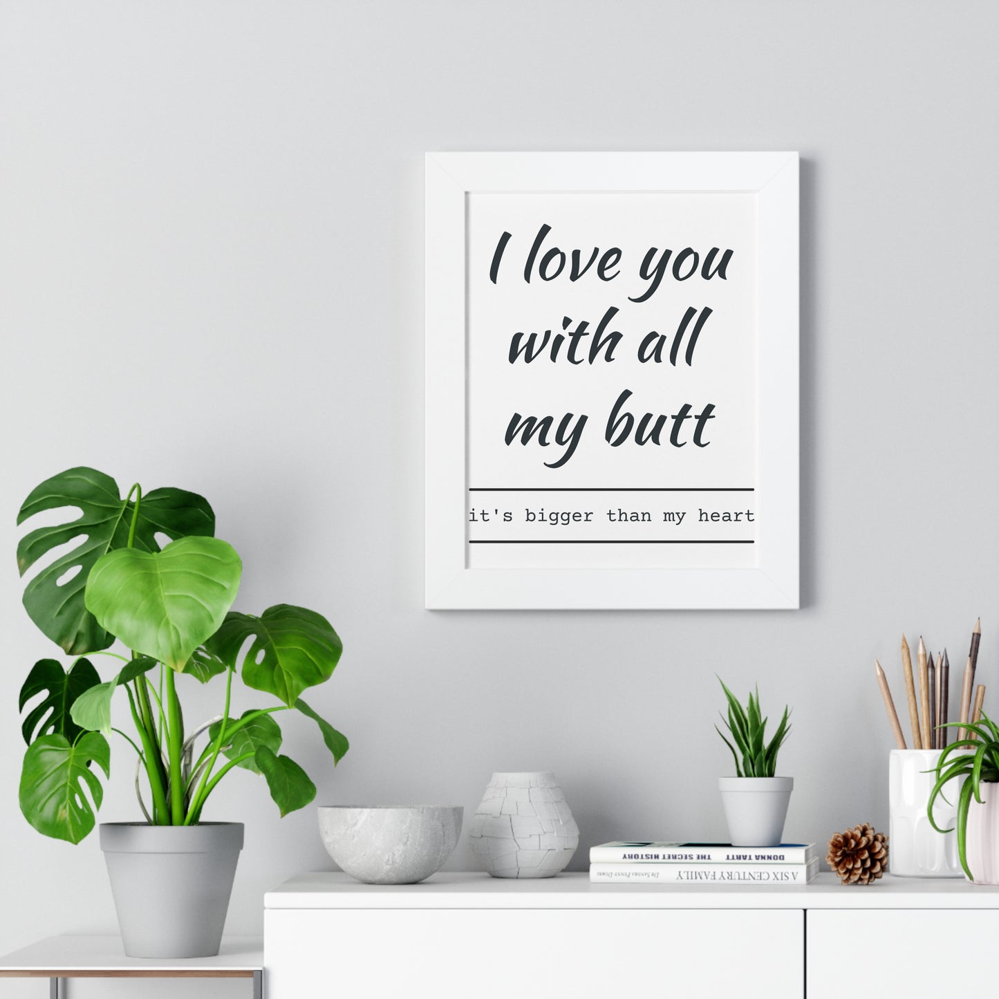 I love You - Framed Vertical Poster