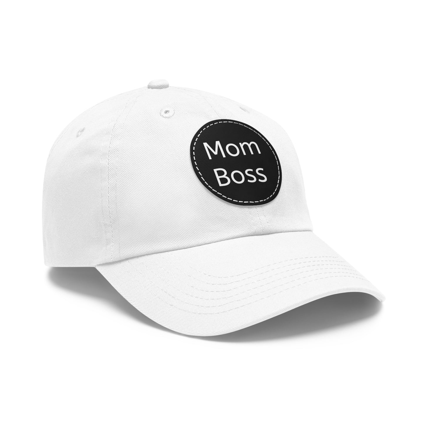 Mom Boss - Hat with Leather Patch (Round)