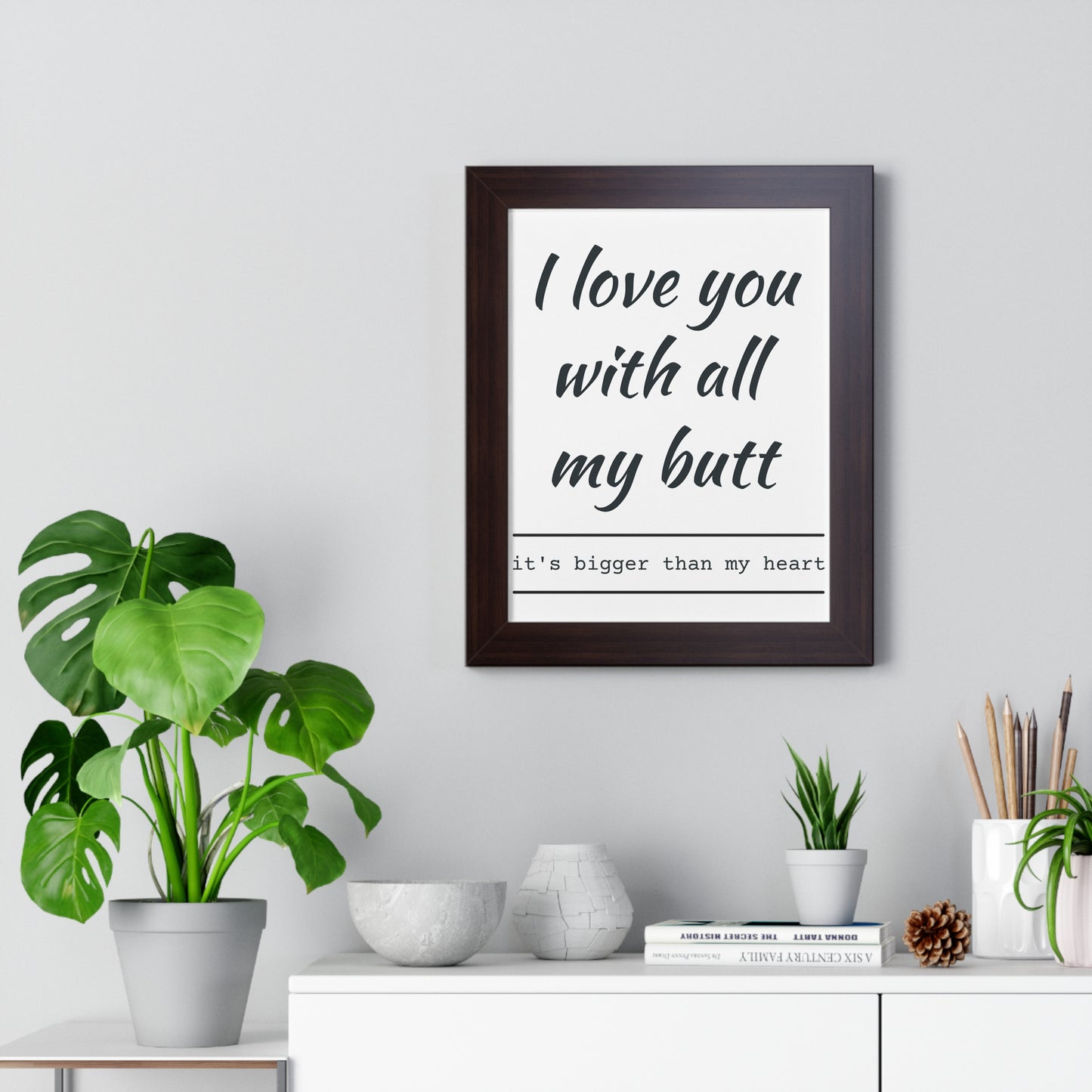 I love You - Framed Vertical Poster