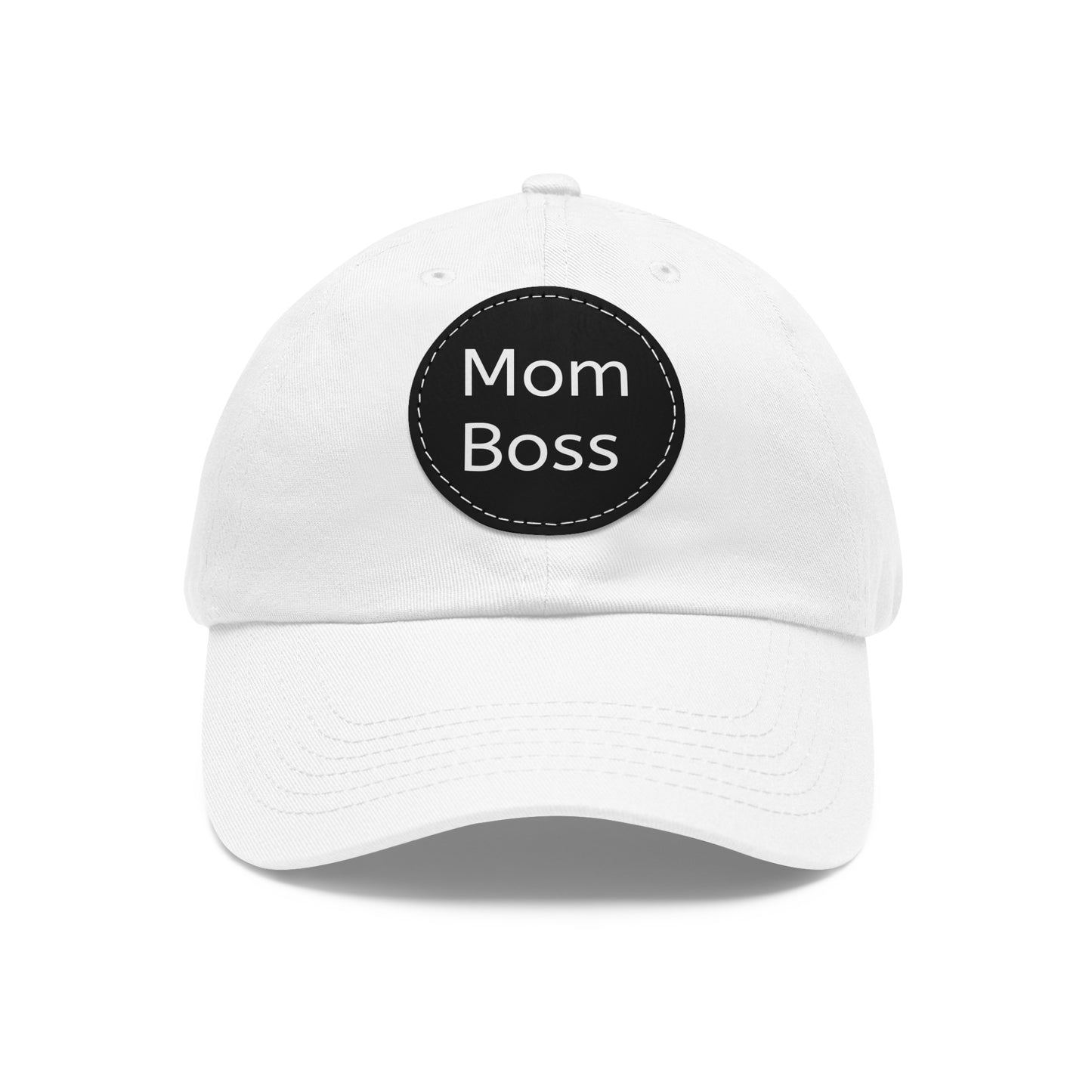 Mom Boss - Hat with Leather Patch (Round)
