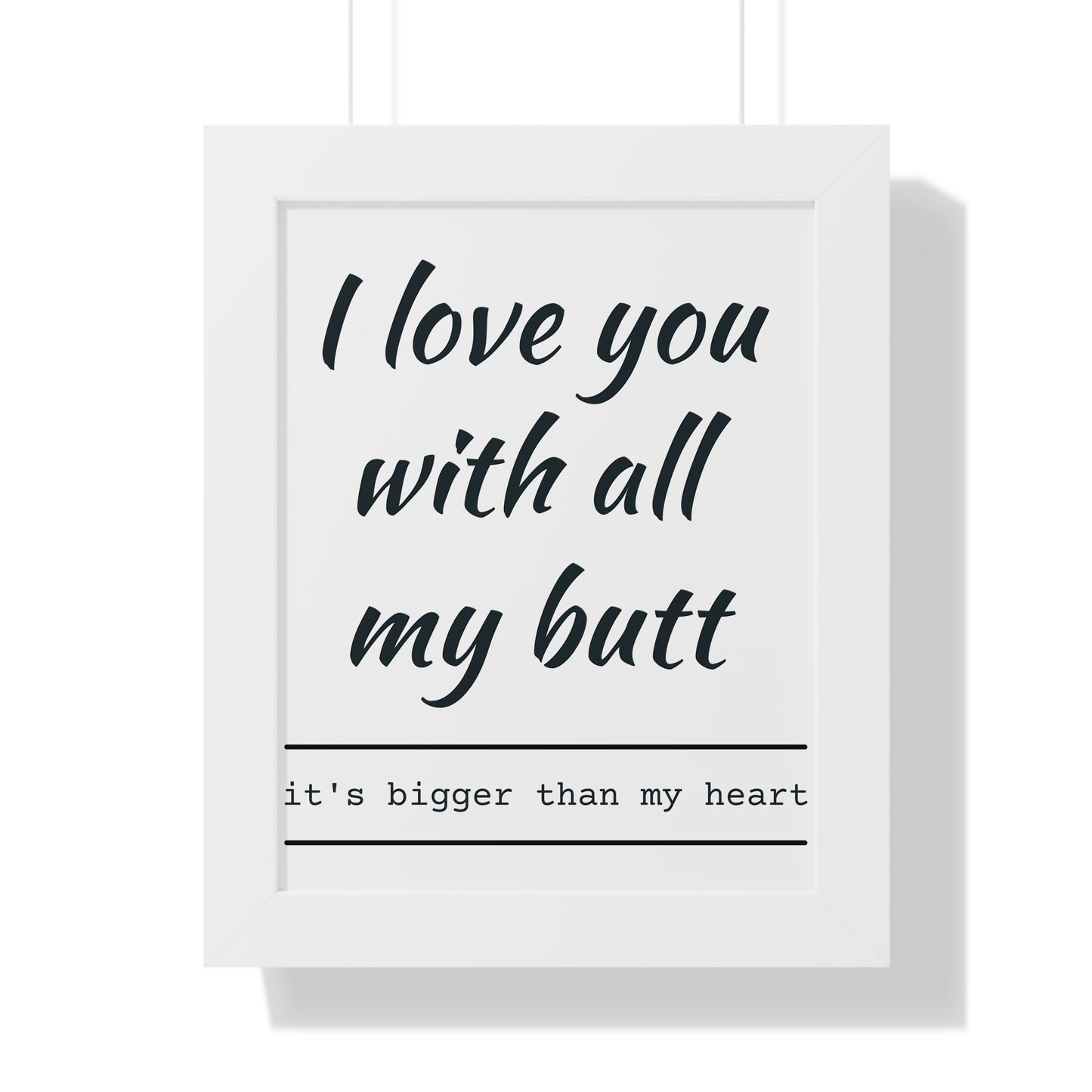 I love You - Framed Vertical Poster