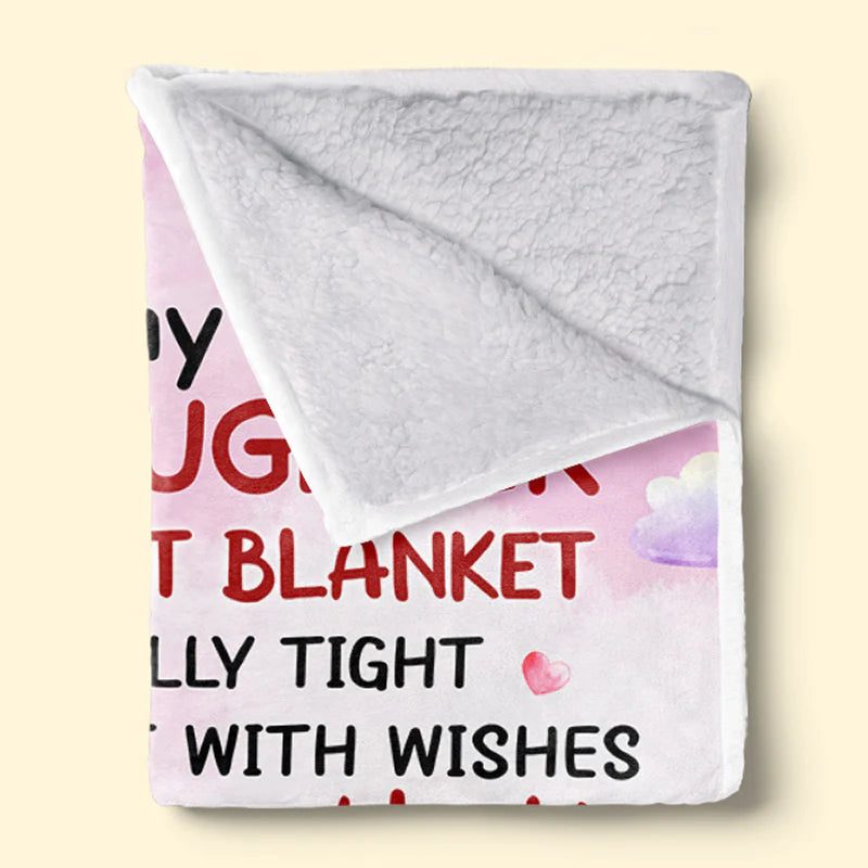 I Hugged This Soft Blanket - Family Personalized Custom Blanket - Birthday Gift For From Mom, Grandma