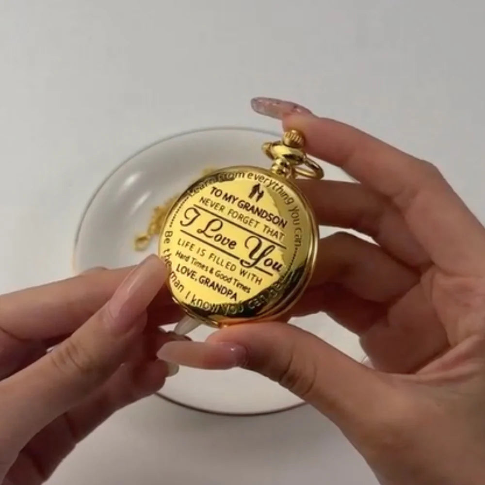 Best Gift For Grandson - Luxury Vintage Pocket Watch