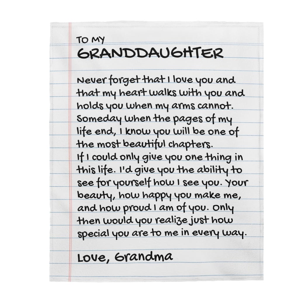 [ALMOST SOLD OUT] To My Granddaughter - Love Note Inspired Comfy Blanket