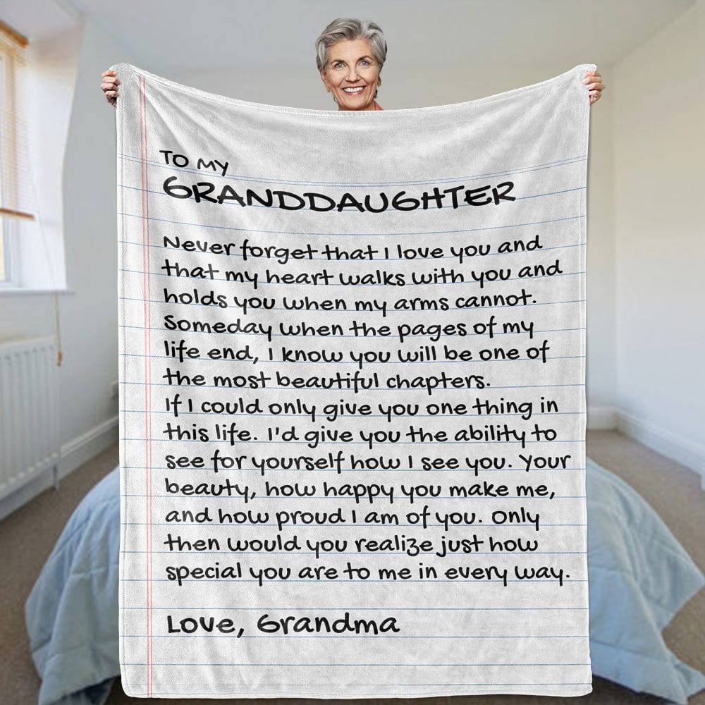 [ALMOST SOLD OUT] To My Granddaughter - Love Note Inspired Comfy Blanket